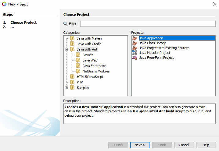 create a project